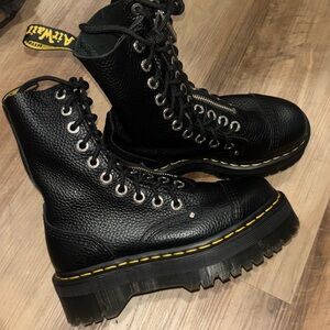 Dr. Martens AirWair Leather Sinclair Black Twist Combat Boots
